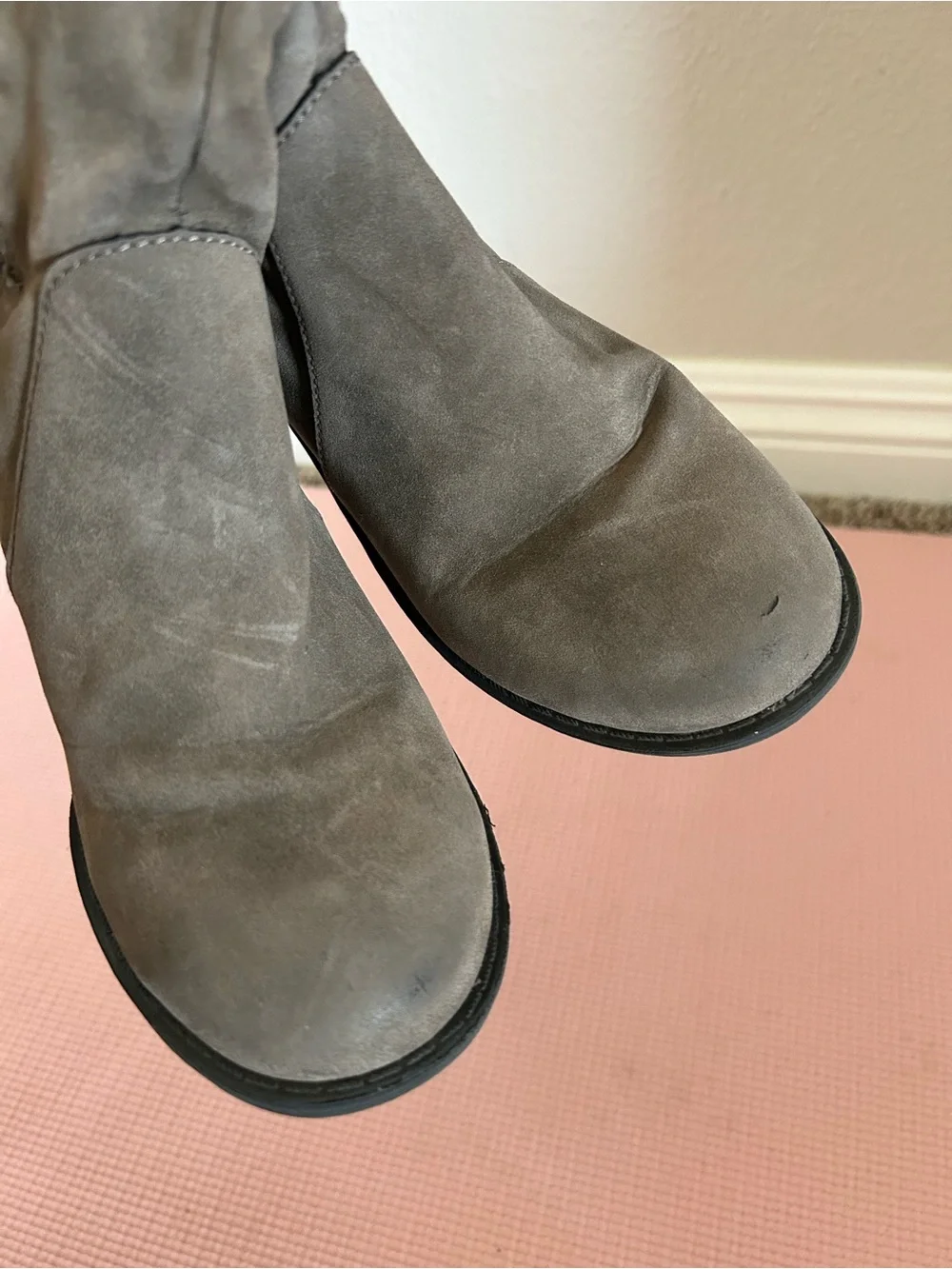 Girl’s Tall Taupe Boots - Classic Knee-High Style